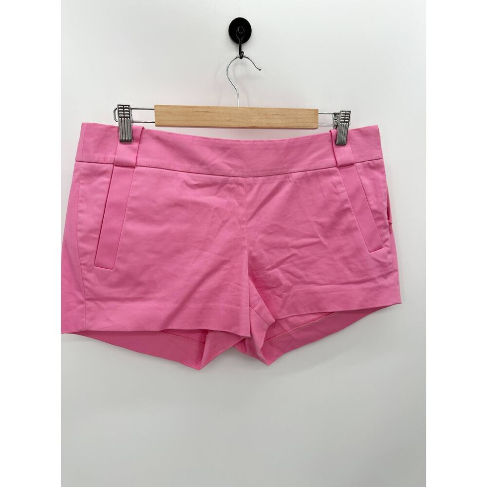 J.Crew Factory Shorts Women 6 Pink Chino Hidden‎ Side Zip Cotton Blend